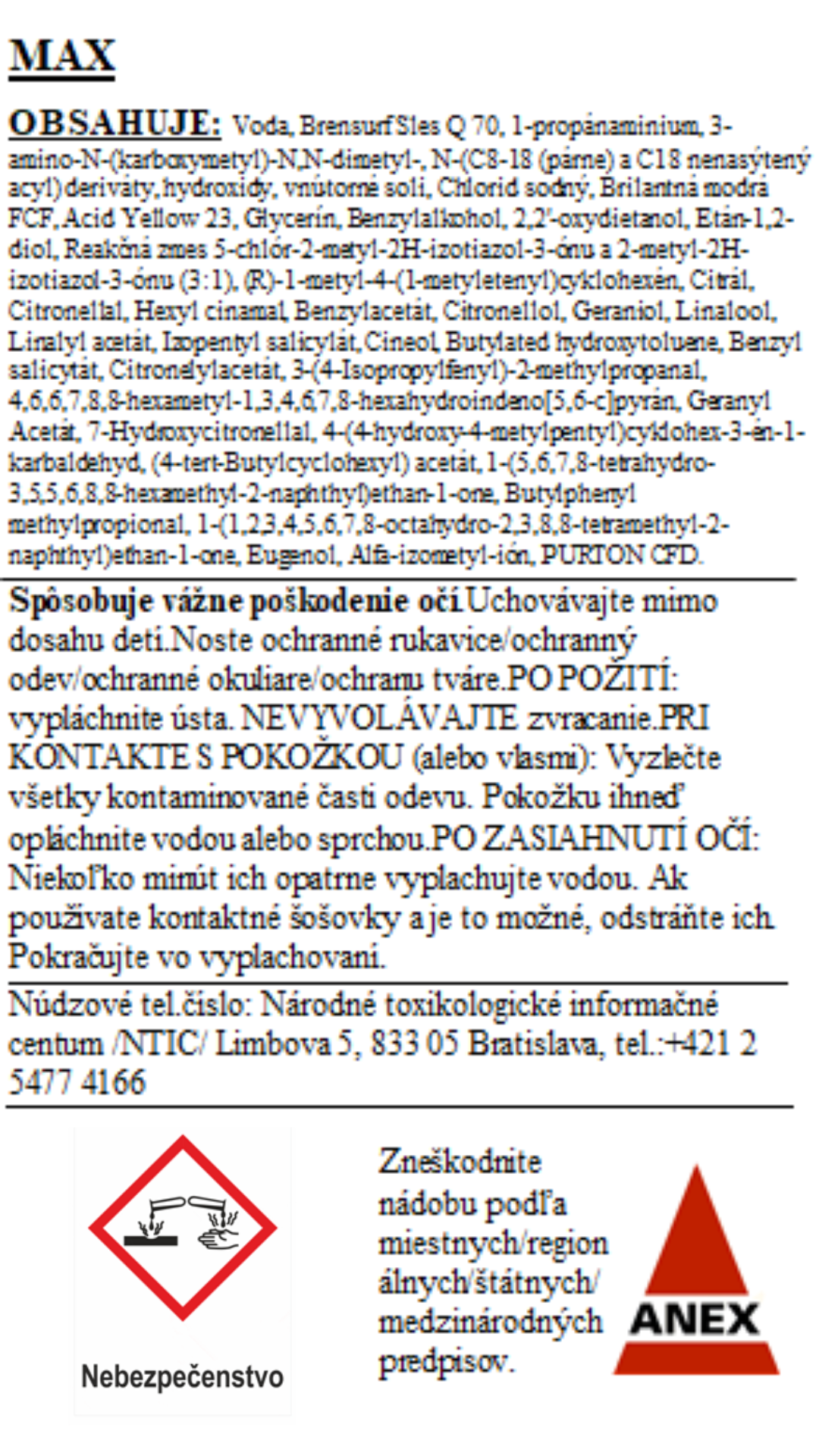 MAX - energetický štítok